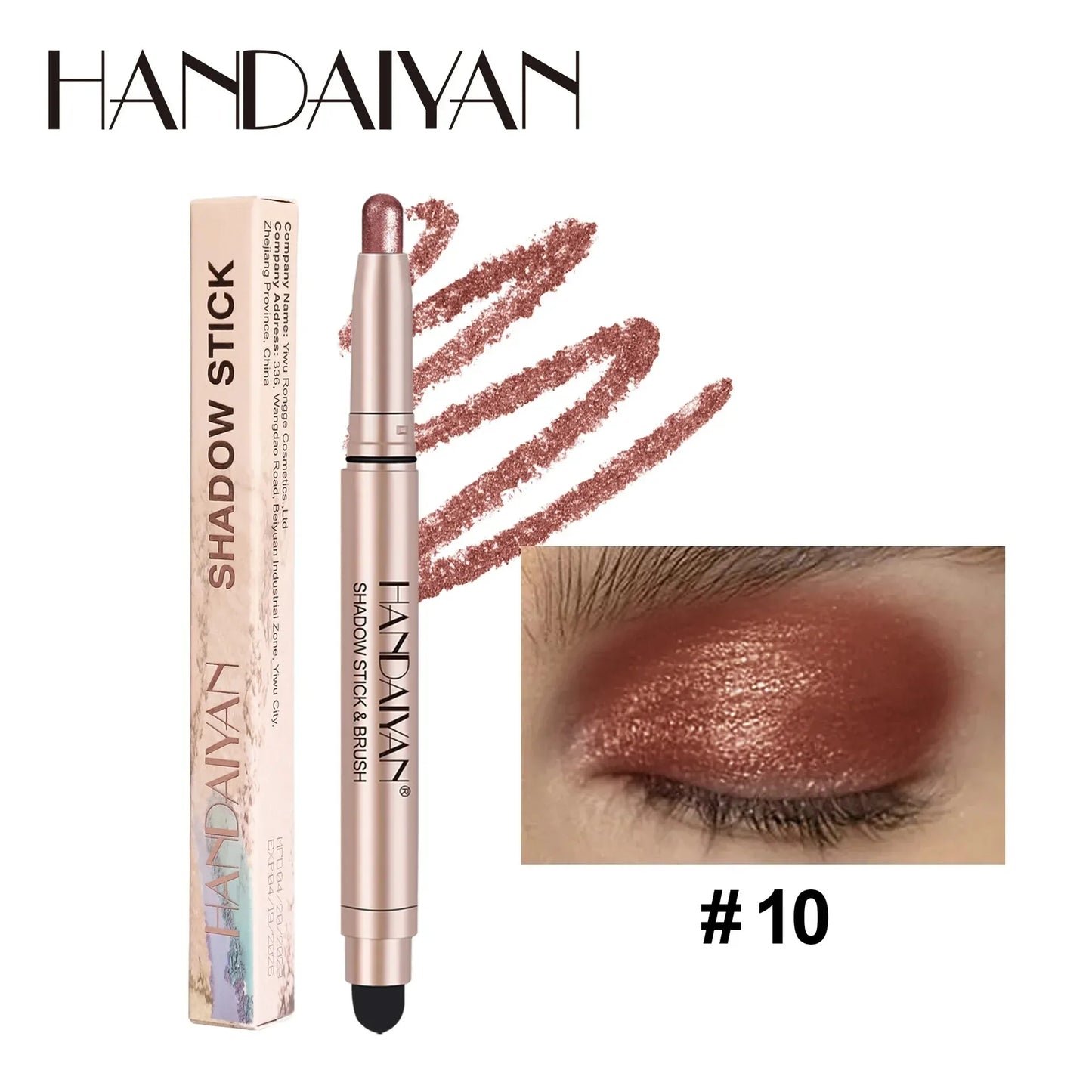 Waterproof Eyeshadow Pencil Stick | Matte Metallic Glitter