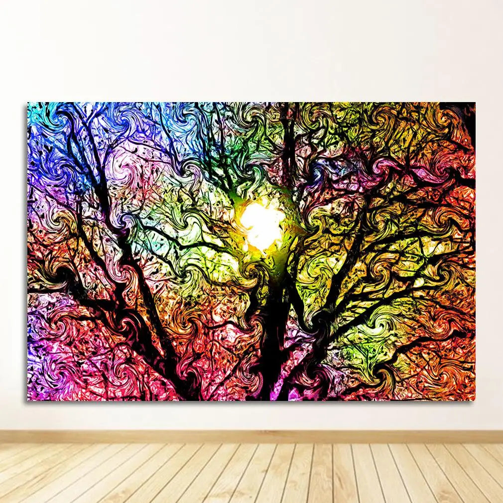 Life Modular Pictures Modern Home Decoration Wall Art Canvas Prints Painting Bedroom Poster Alex Grey Psychedelic Trippy Tree Peaceful Pleasures Health and Wellness 2011-13 20x30cm Unframed