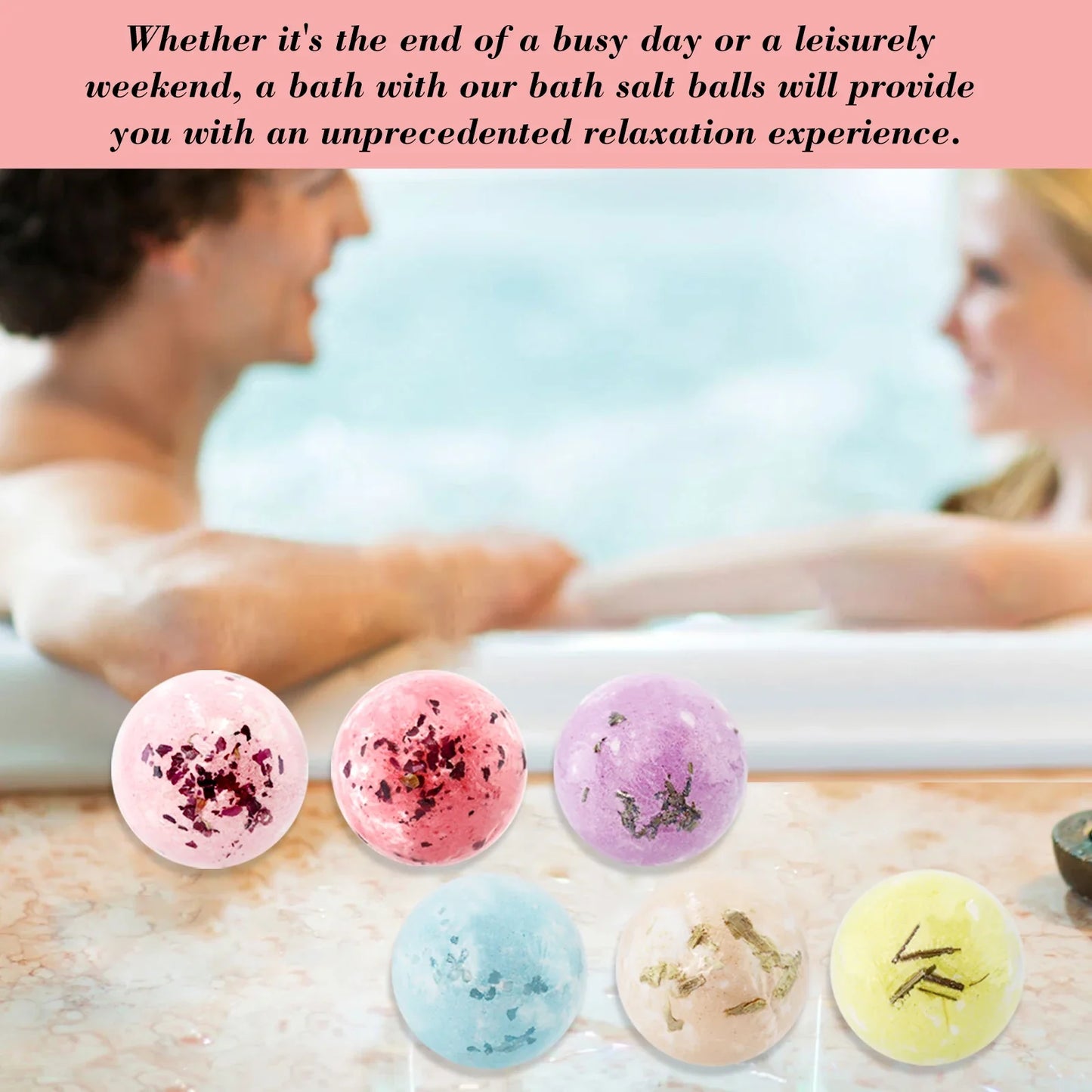 6-Piece Lavender Epsom Salt Bath Set – Women's Spa Gift