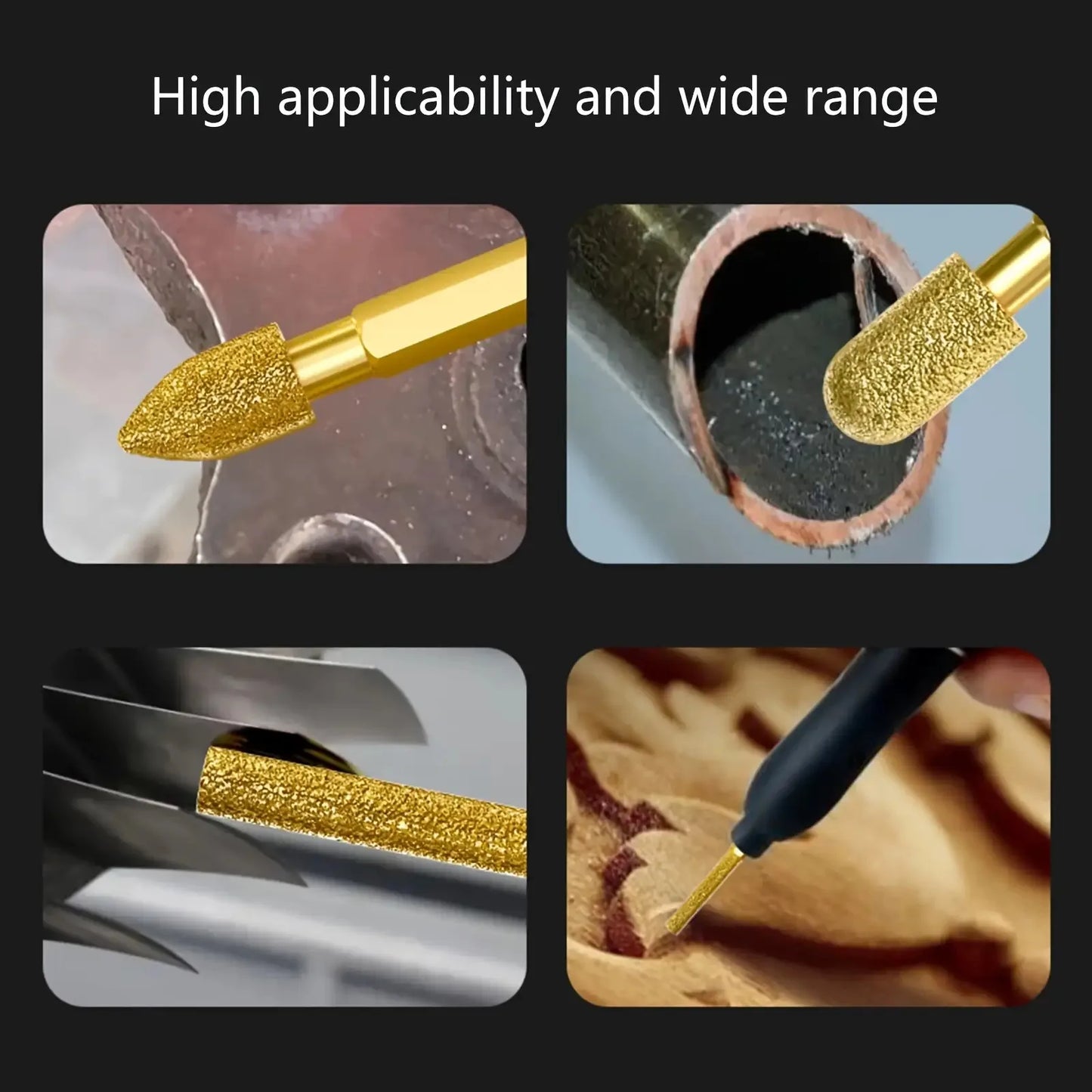 Brazing Grinding Head Diamond Rotary File Iron Stainless Steel Burr