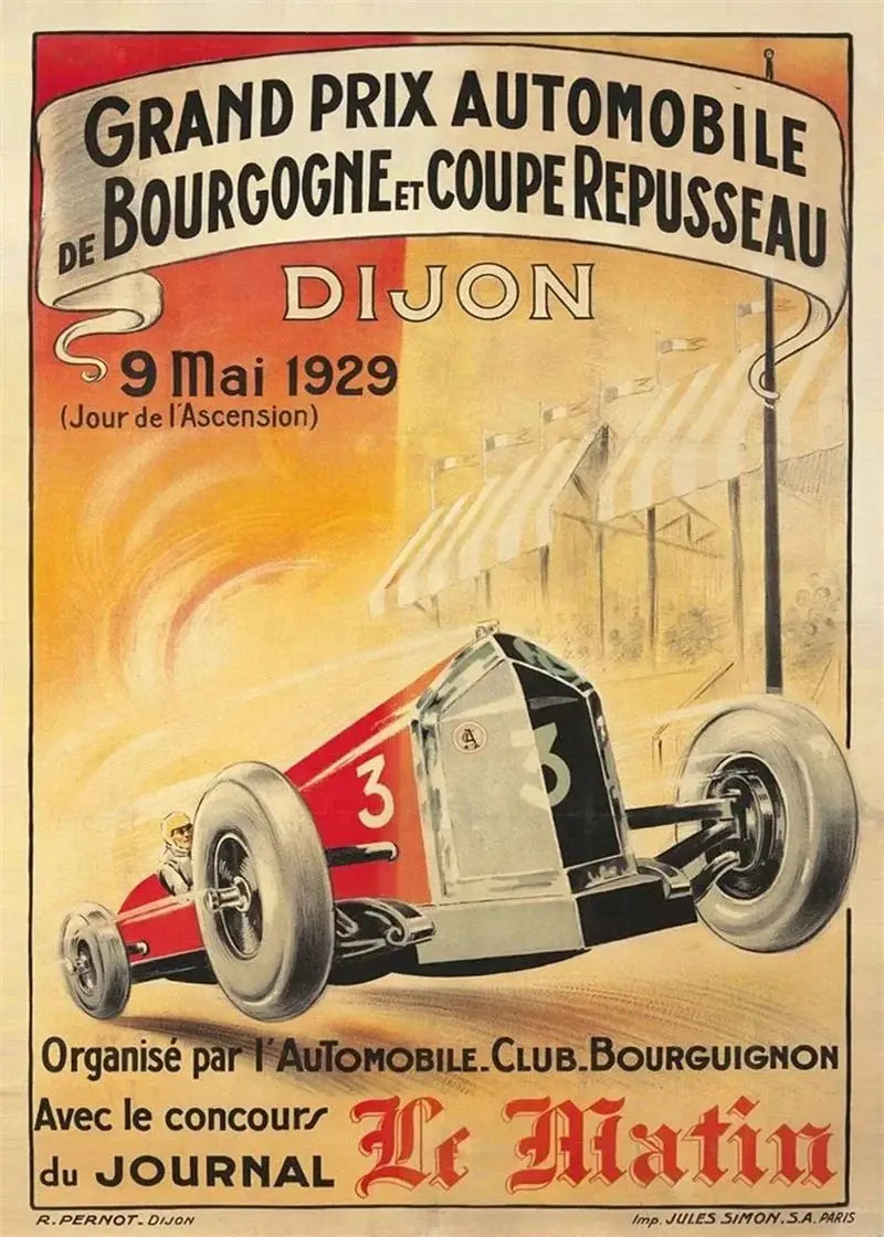 F1 Le Mans Race Car Canvas Wall Art | Formula Grand Prix Print