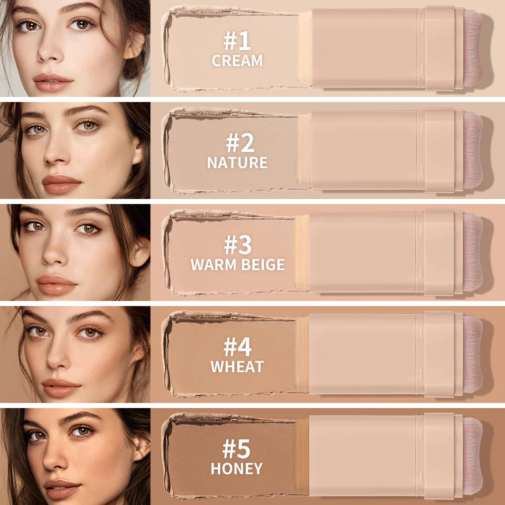 Matte Foundation Stick with Brush – Waterproof & Oil Control