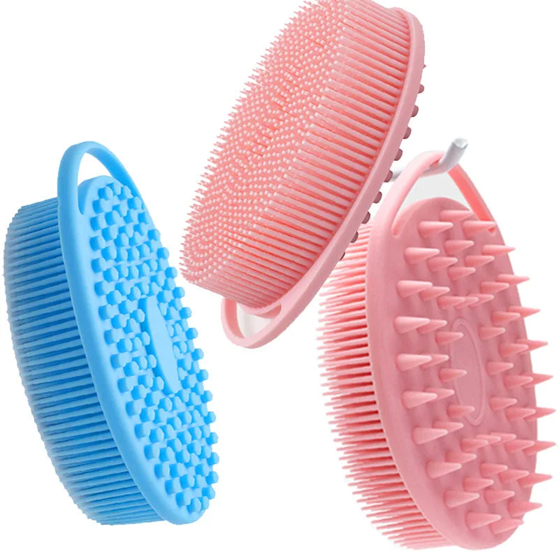 Silicone body scrubber adopts advanced sanitary technology, which is mild and clean, with good foam, durable, and silicone doubl Peaceful Pleasures Health and Wellness
