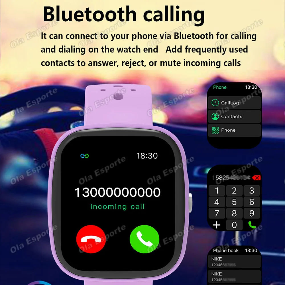 New Game Smart Watch 1.83 Bluetooth Call Sports Mode Music/Camera Control LED Flashlight Long Battery Watch for Android/IOS Gift Peaceful Pleasures Health and Wellness