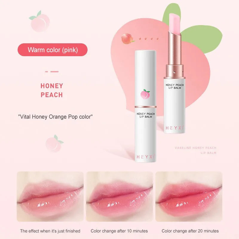 Honey Peach Lip Balm Color Change Lipstick Lips Plumper Moisturizing Hydrating Nourishing Lips Skin Care Peaceful Pleasures Health and Wellness 02