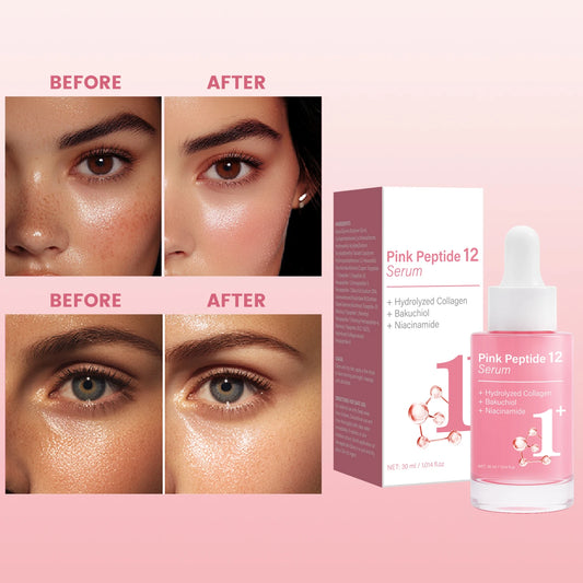 Pink Peptide 12 Serum with Bakuchiol & Niacinamide - Anti Aging Face Serum for Women - Hydrating & Firming 30ml Peaceful Pleasures Health and Wellness