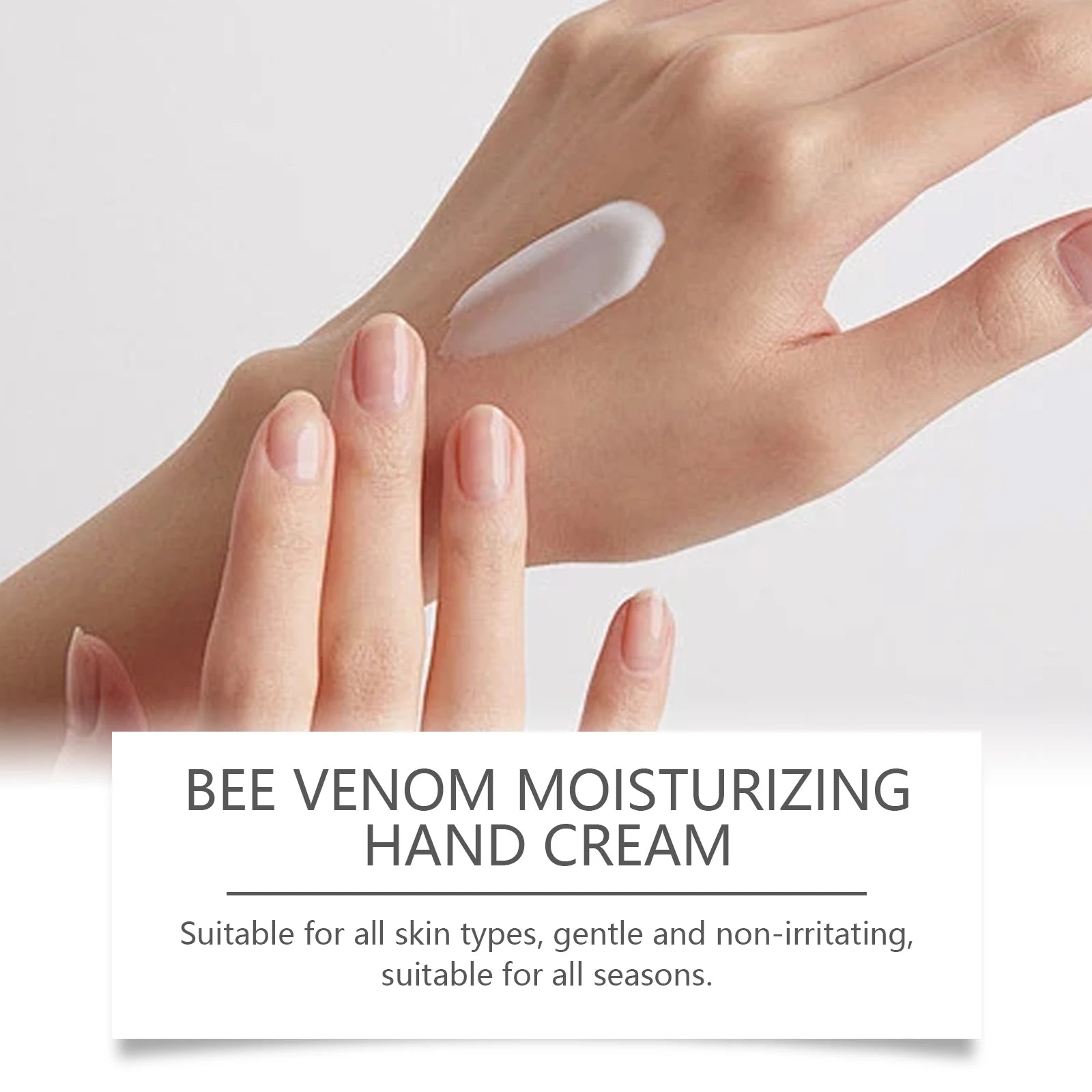 Bee Venom Hand Cream Moisturizing Anti Crack Fast Absorption Non Greasy Nourishing for Dry Cracked Skin Improve Skin Texture Peaceful Pleasures Health and Wellness