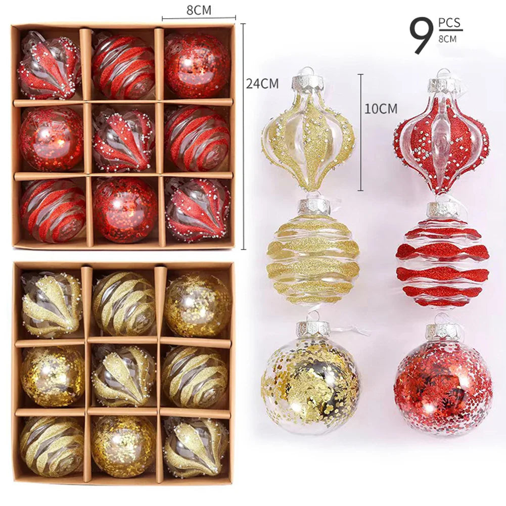 Christmas Ball Ornaments Set | Xmas Tree Hanging Pendants