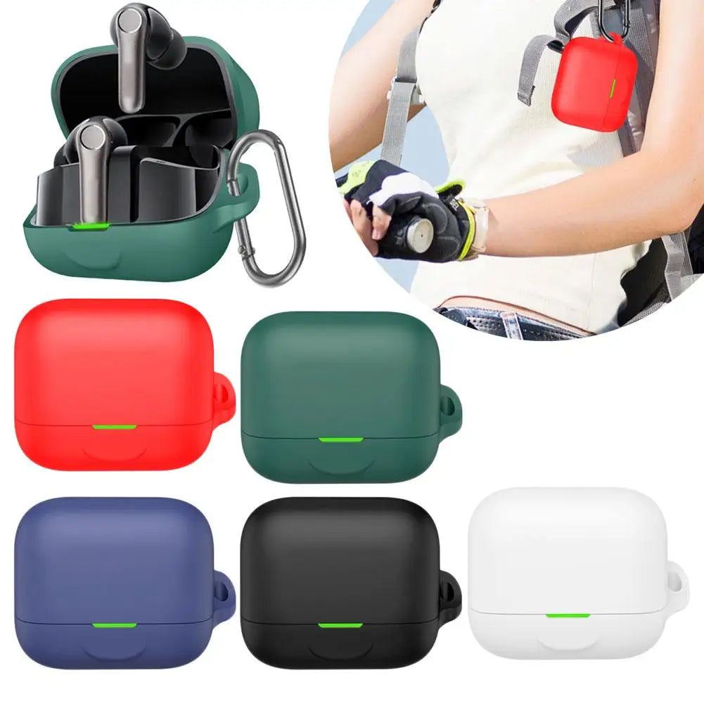 Silicone Protective Case for EarFun Air Pro 4+ – Shockproof with Carabiner Peaceful Pleasures Health and Wellness