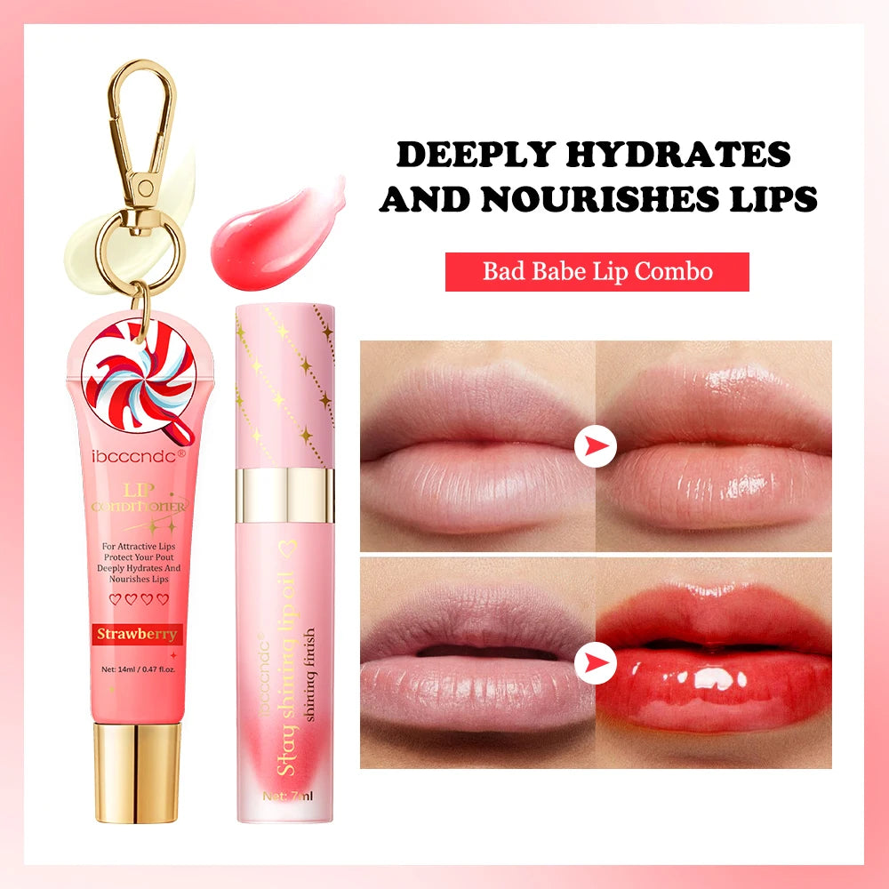 ibcccndc Lip Oil & Lip Stain Set – Hydrating Glossy Lip Duo Lip Oil & Gloss Set Peaceful Pleasures Health and Wellness