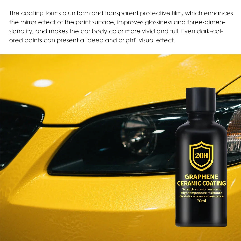 Graphene Ceramic Coating 20H with Self Healing and UV Track Technology Car Detailing Professionals 10+ Years of Protection Peaceful Pleasures Health and Wellness