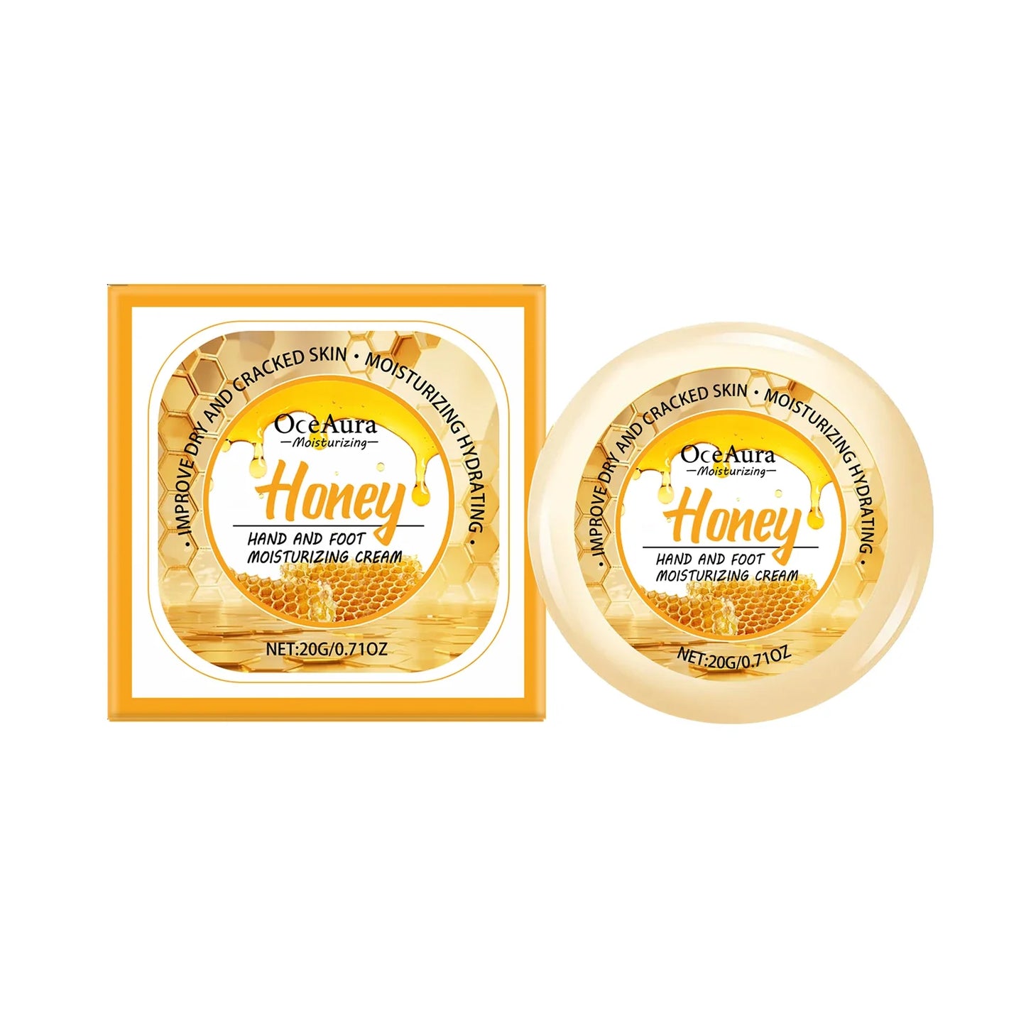 OceAura Honey Hand & Foot Cream – Moisturizing, 20g