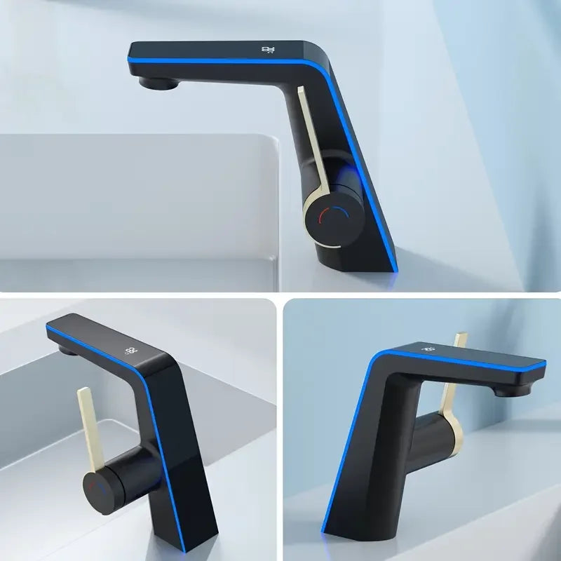 Modern Bathroom Faucet with Digital Temperature Display