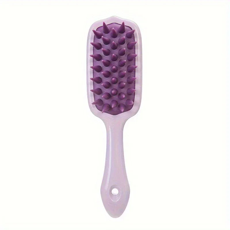 Silicone Shampoo Brush & Scalp Massager with Extended Comb