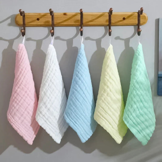 5-Pack Baby Muslin Washcloths & Burp Cloths | Soft Cotton Baby Burp Cloths Peaceful Pleasures Health and Wellness
