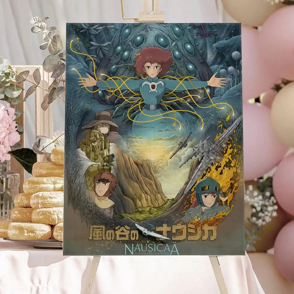 Nausicaä Valley of the Wind Anime Canvas Poster | Wall Art Anime Canvas Poster Peaceful Pleasures Health and Wellness