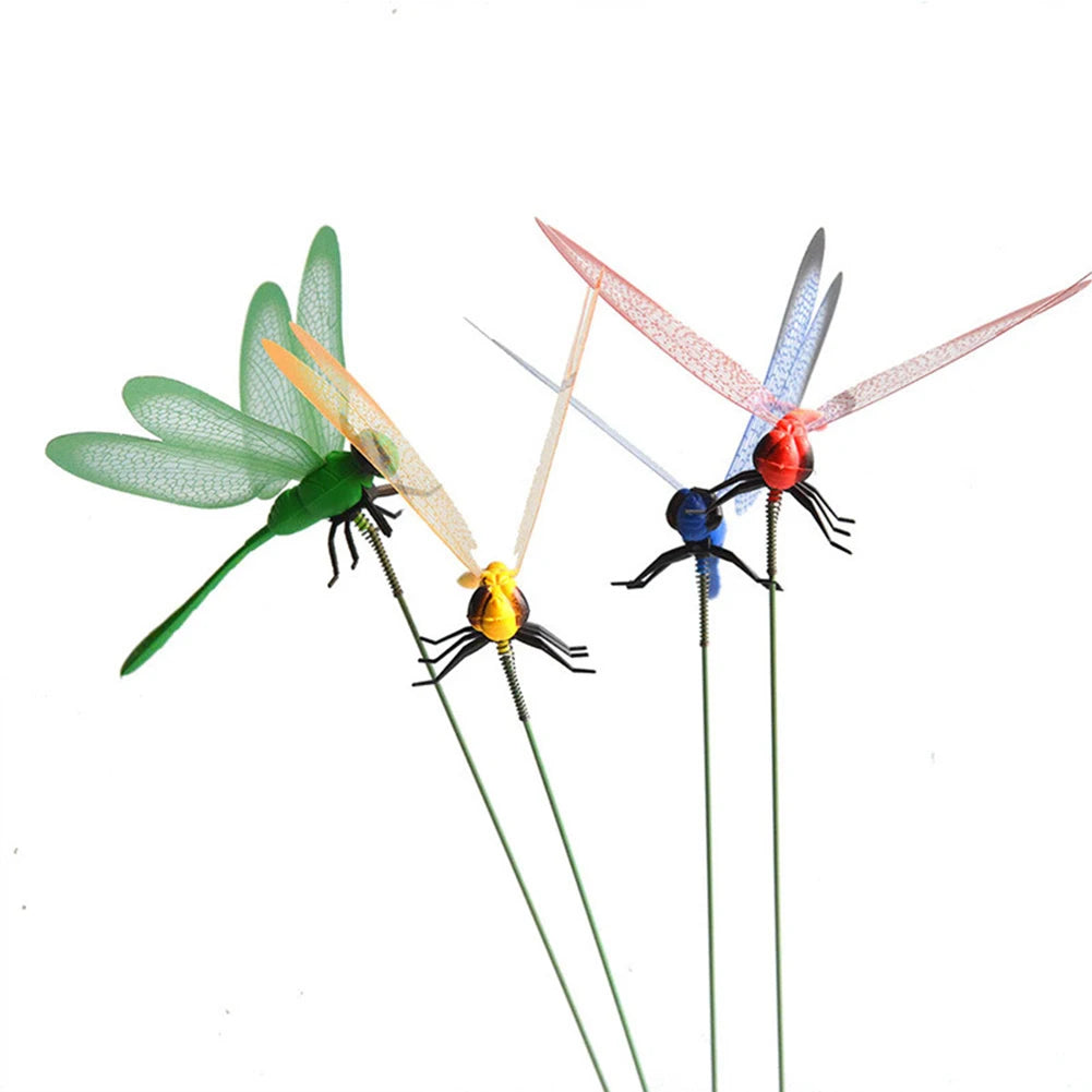 Simulation Dragonfly Stakes Waterproof Garden Decoration Patio Home