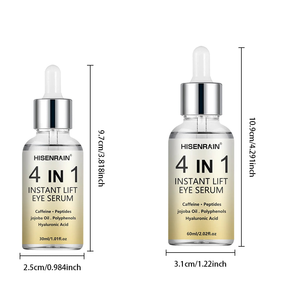 HISENRAIN 4-in-1 Anti-Aging Eye Serum - Dark Circles & Puffiness Removal, Day & Night Care, Rejuvenating Eye Treatment Peaceful Pleasures Health and Wellness