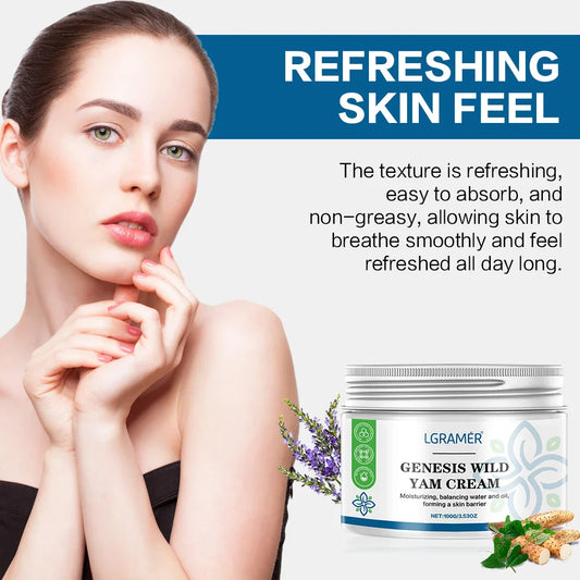 Wild Yam Root Cream – Moisturizing Skin Care for Women | 100g Moisturizing Face Cream Oasis Select