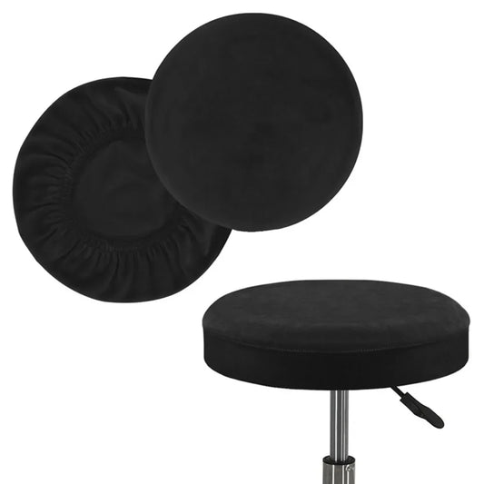 Elastic Round Stool Cover – Washable, Removable, Universal Fit Round Stool Cover Oasis Select Black S 30-36cm