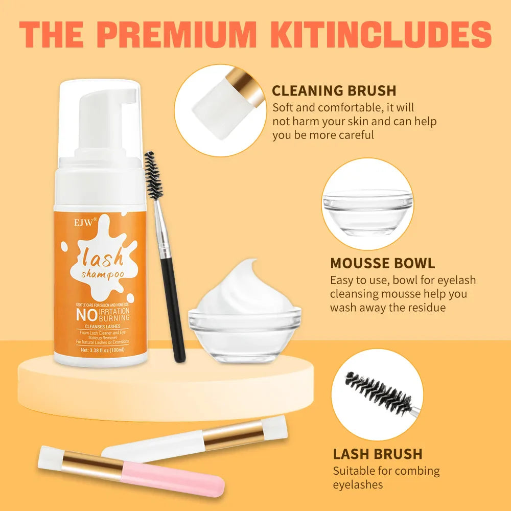 100ml Eyelash Extension Shampoo Foam & Eyelid Cleanser