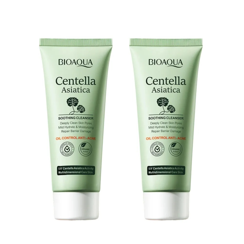 BIOAOUA Centella Asiatica Face Cleanser Gentle Daily Foam Cleanser with Hyaluronic Acid & Niacinamide for Deep Pore Cleansing Peaceful Pleasures Health and Wellness 2PCS