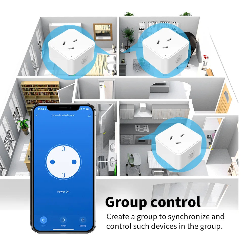 WiFi Smart Socket Power Strips AU Plug Multi-Function Intelligent Outlet with Wireless Remote And Alexa Timing Support Peaceful Pleasures Health and Wellness