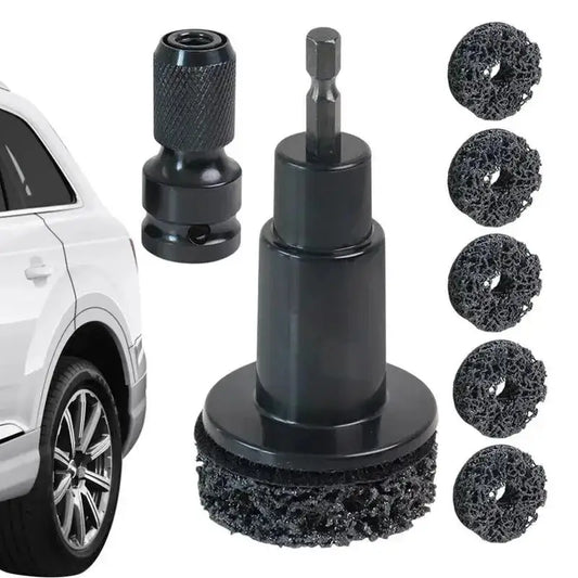 Wheel Hub Rust Removal Polishing Grinder Brush Drill Attachment Wheel Cleaning Tool Peaceful Pleasures Health and Wellness