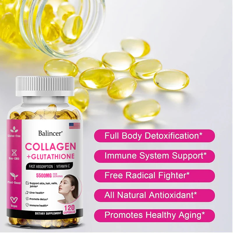 Glutathione Collagen Capsules – Antioxidant Skin Supplement