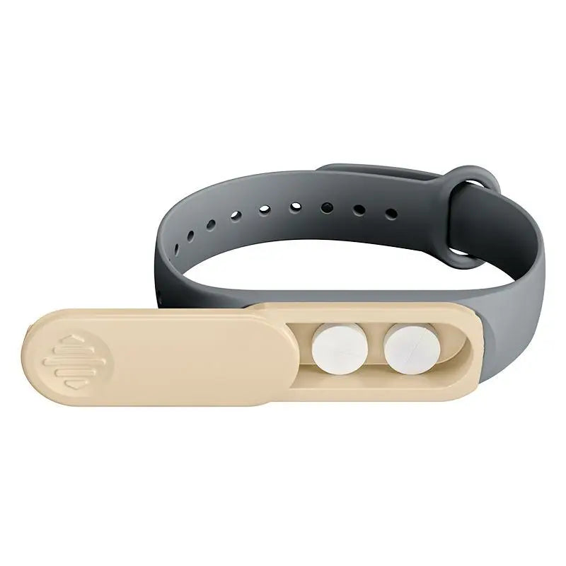 Ultra Portable Medicine Box Wristband With 360° Rotation And Lock Medicine Storage Box For The Elderly And Children Peaceful Pleasures Health and Wellness Gray