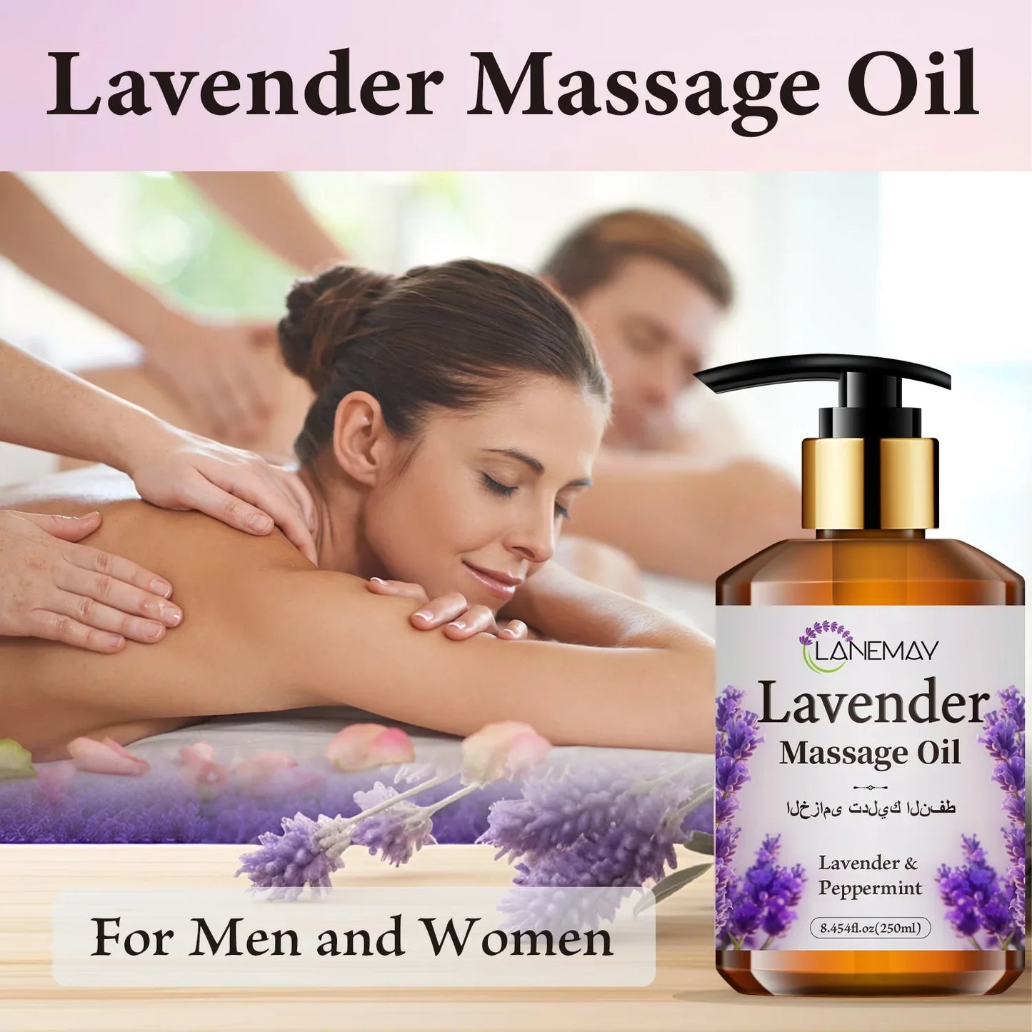 2-Pack Lavender & Peppermint Massage Oil 500ml – All Skin Types
