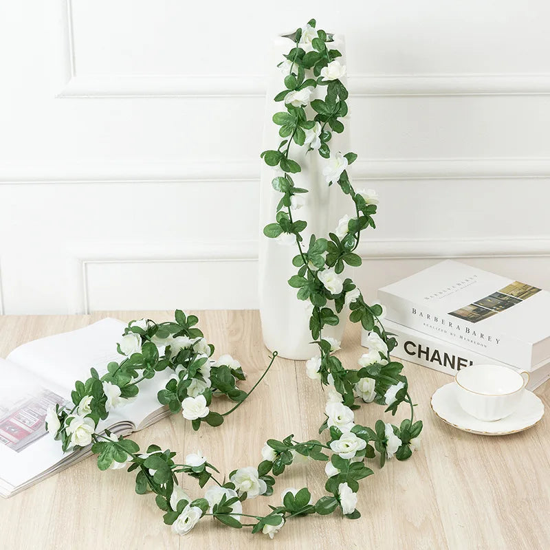 Artificial Silk Rose Vine Garland – Wedding & Home Decor
