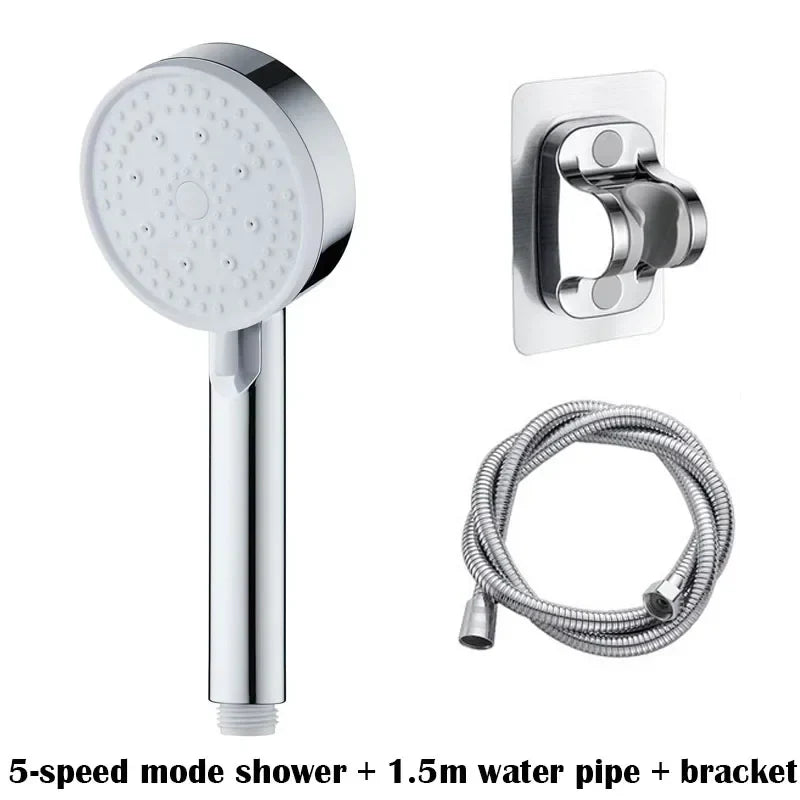 5-Mode High Pressure Water Saving Handheld Shower Head Set