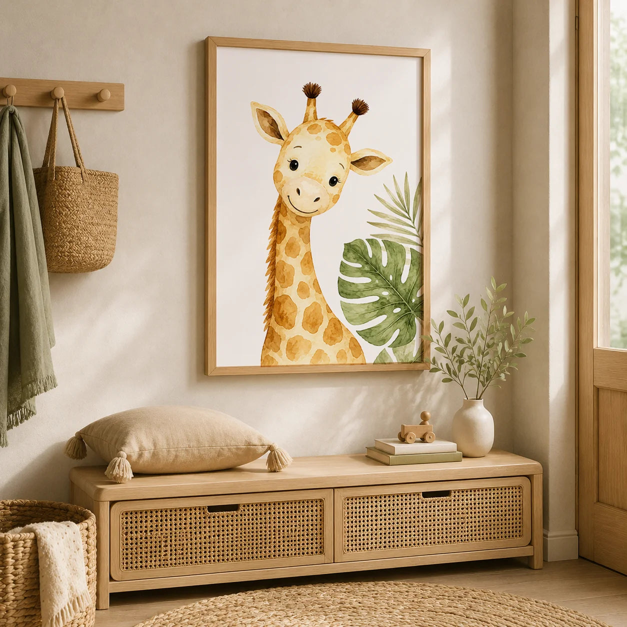 Watercolor Safari Animals Wall Art Cute Jungle Canvas Painting Poster Prints For Kids Room Nursery Decor Peaceful Pleasures Health and Wellness