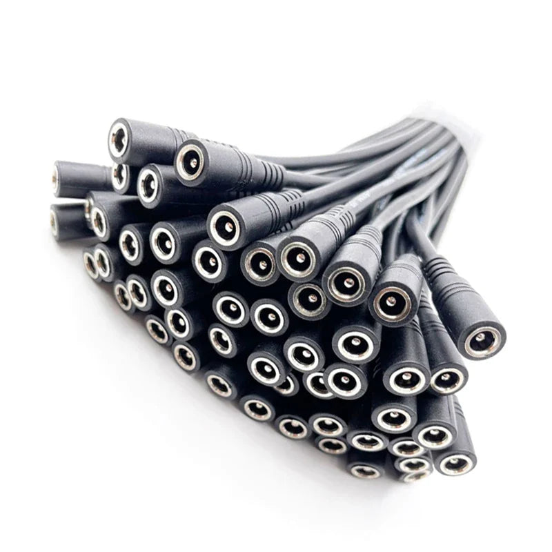 10-Pack DC 5.5x2.1mm Male & Female Power Cable Connectors