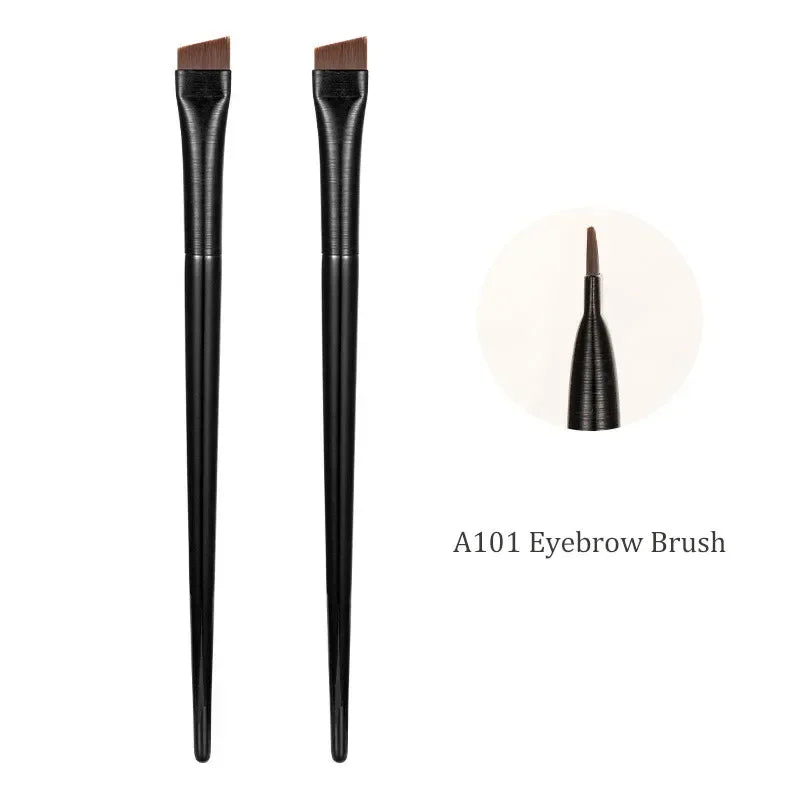 Professional Angled Eyebrow & Eyeliner Brush Set – 2 Pcs