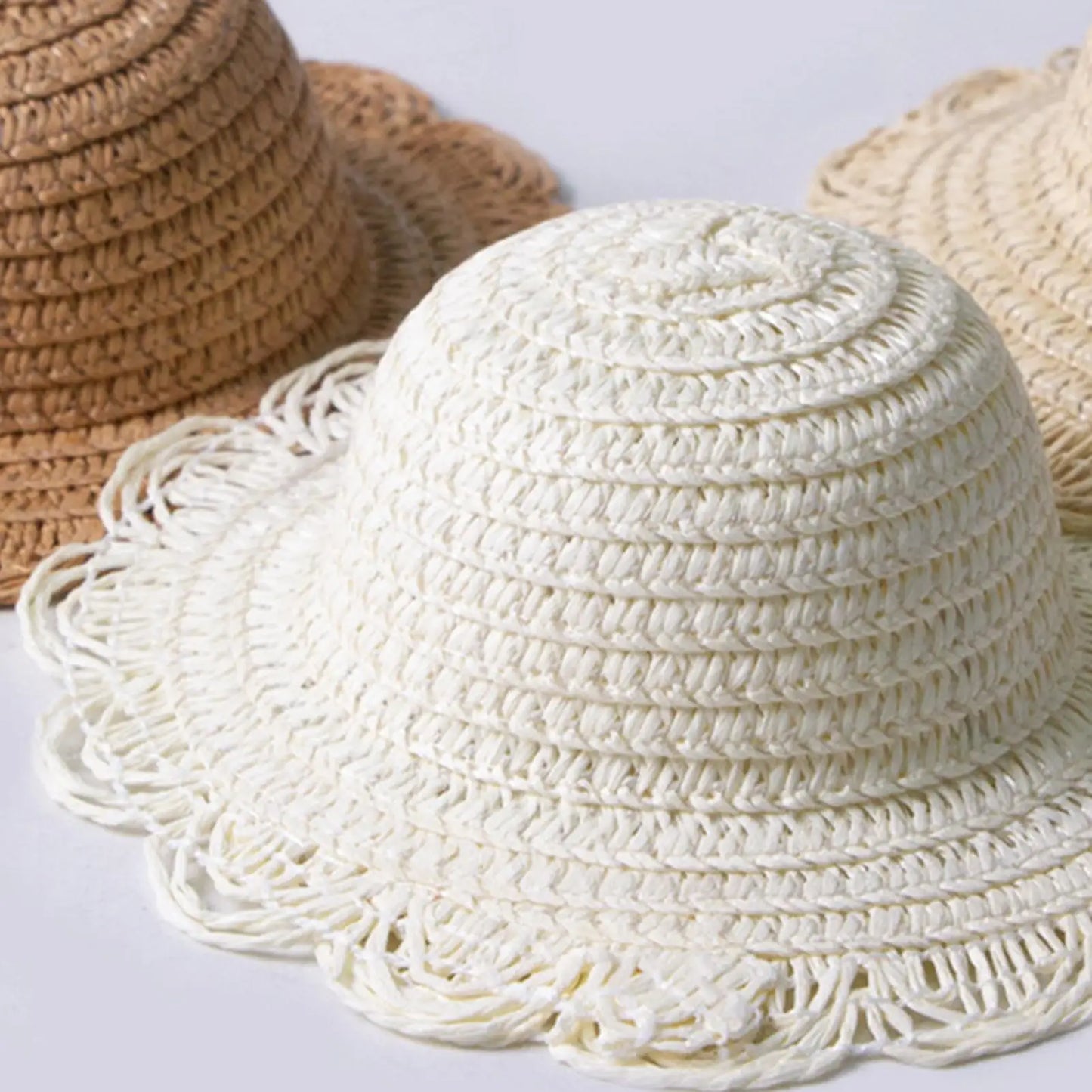 Adjustable Pet Straw Hat for Small Dogs & Cats | Sun Cap