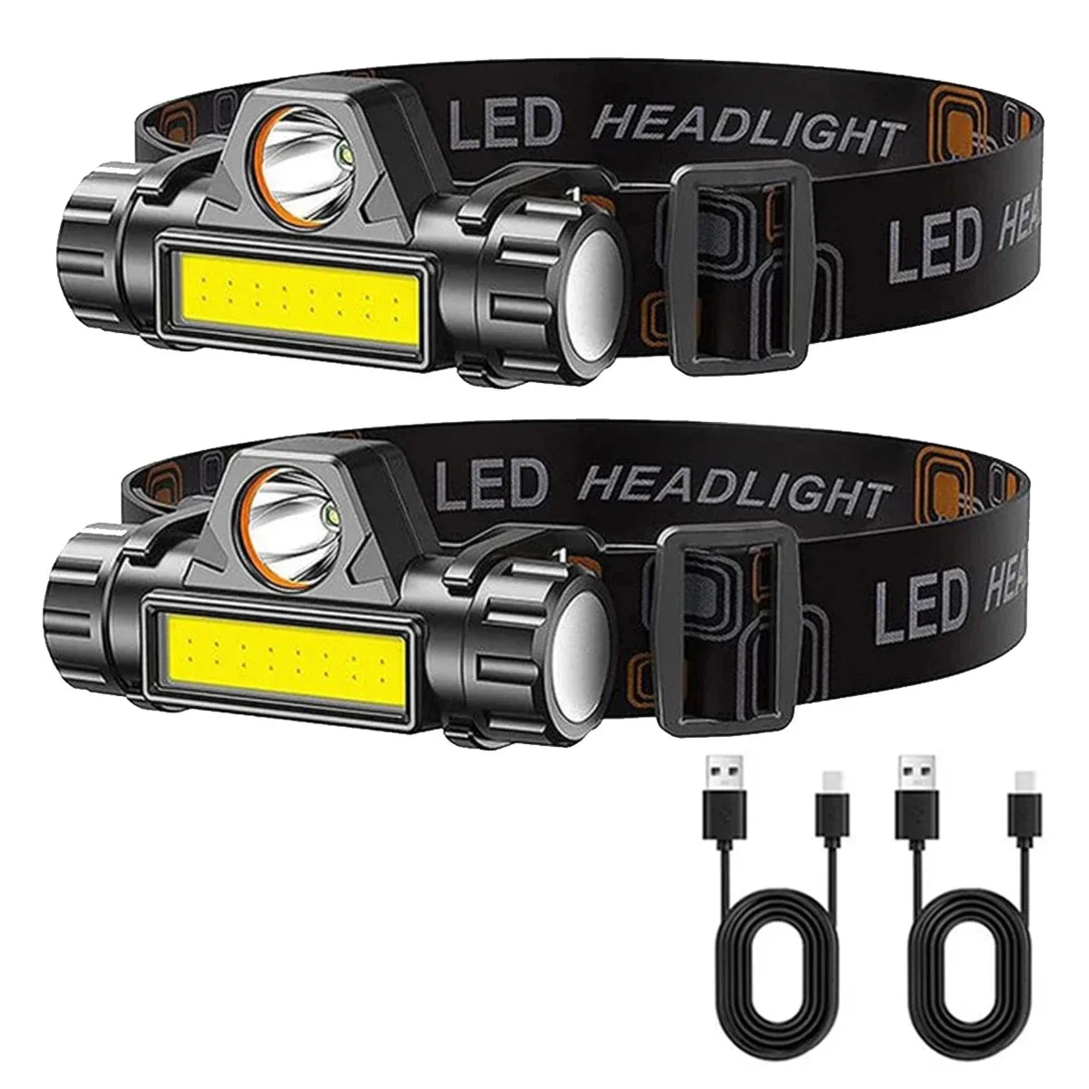 Rechargeable COB LED Headlamp – Magnetic & Waterproof 300 Lm