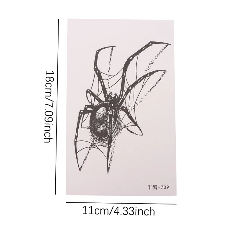 Spider Web Temporary Tattoo Sticker | Punk Cobweb Body Art