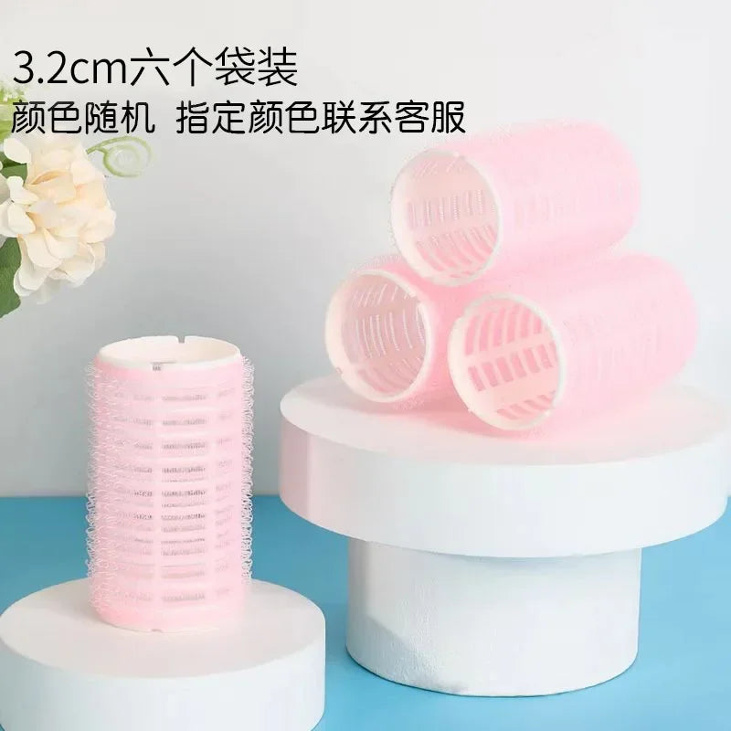 6Pcs Hair Rollers Heatless Curlers No Heat Hair Bangs Volume Salon Hairdressing Curlers Sticky Hair Styling Tool Peaceful Pleasures Health and Wellness 3.2cm-random-6pcs