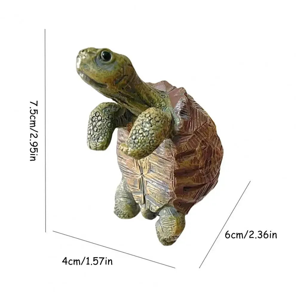 1/2Pcs Creative Simulation of Small Turtles Resin Crafts Gardening Balcony Flower Pot Decoration Home Fish Tank Small Ornaments Peaceful Pleasures Health and Wellness