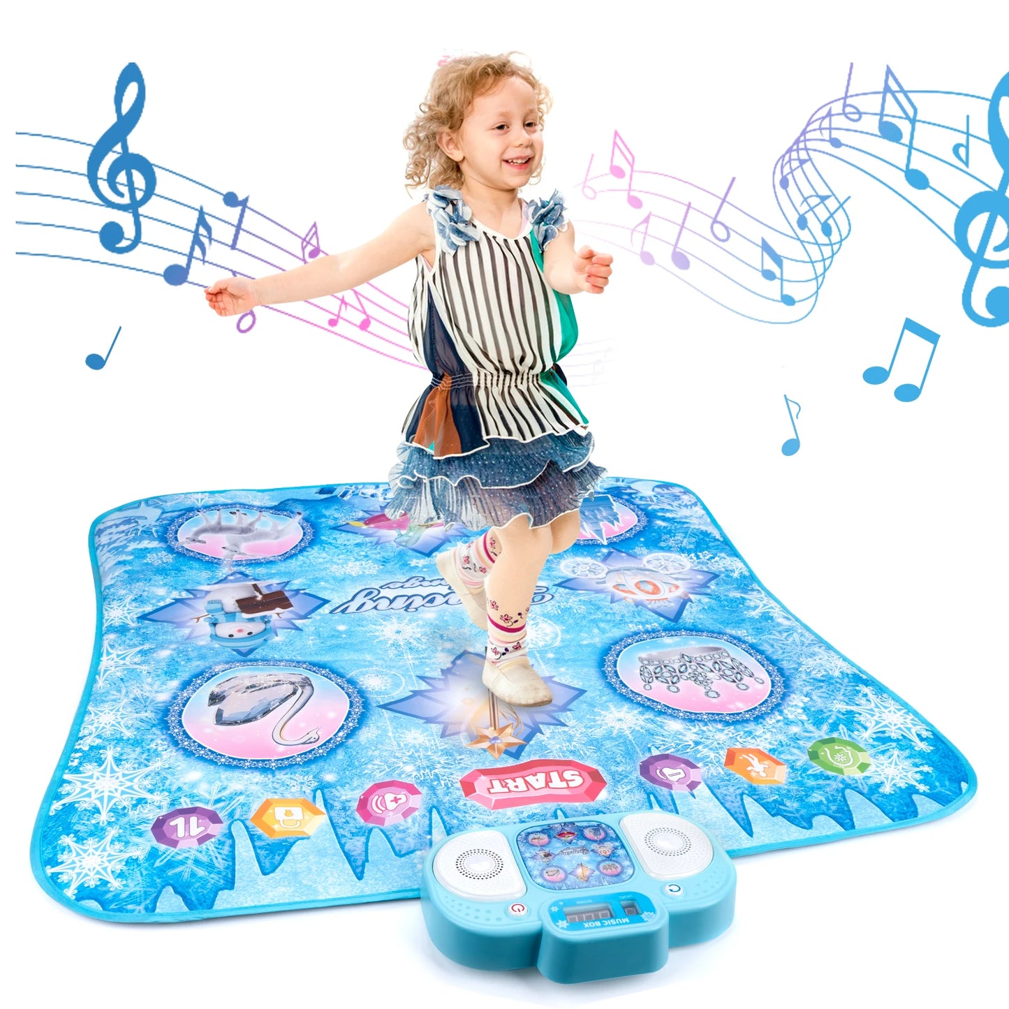 90x90cm Large Elecrtic Dancing Blanket Lights Baby Play Mat Keyboard