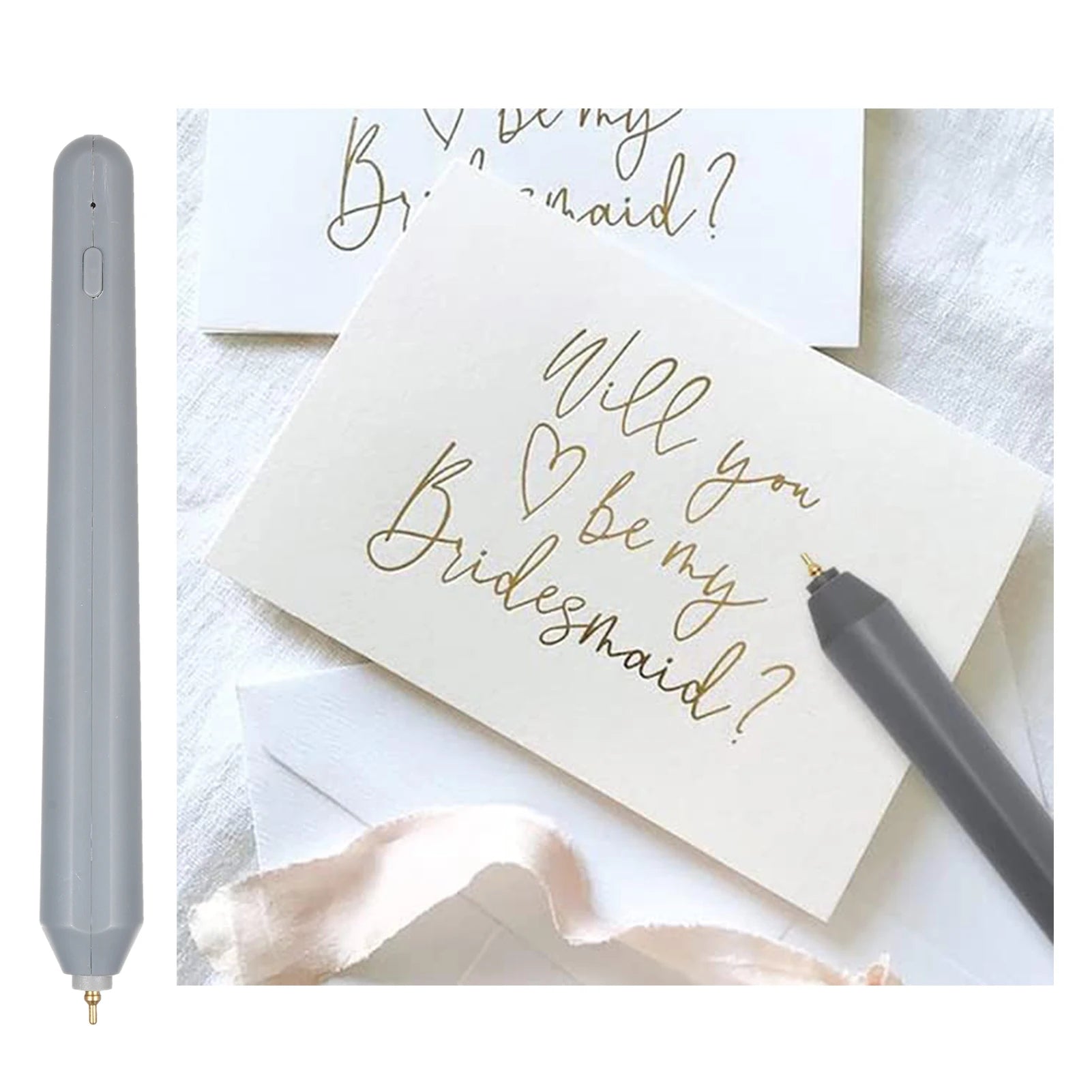 Stamping Pen Hot Heated Foil Pens Set USB Heat Foil Pen for Scrapbooking Tool Kits Gold & Silver Hot Foil Roll Drawing Pen Peaceful Pleasures Health and Wellness