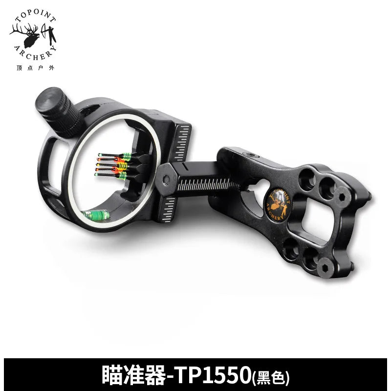 Topoint TP1550 Compound Bow 5 Pin Sight LED Light 0 029 Fiber Brass