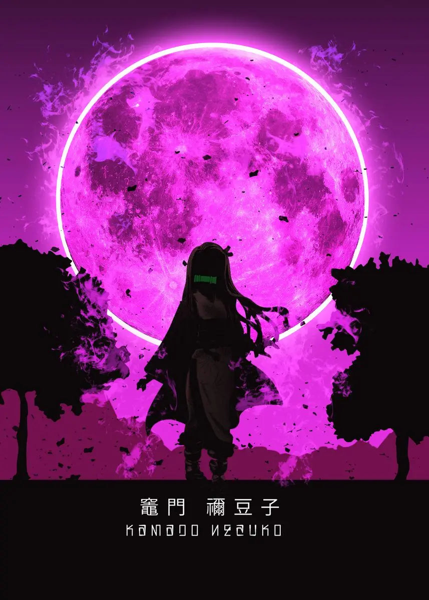 Demon Slayer Canvas Wall Art | Anime Drip Print Home Decor