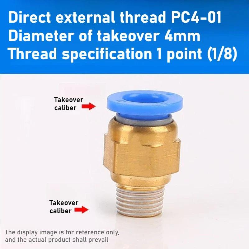 Copper Pneumatic Push-In Fitting | Quick-Connect Air Connector