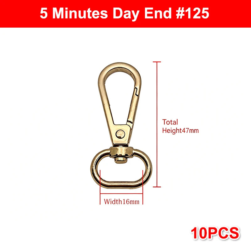 10Pcs Zinc Alloy Swivel Snap Hooks | DIY Bag & Keychain Hardware