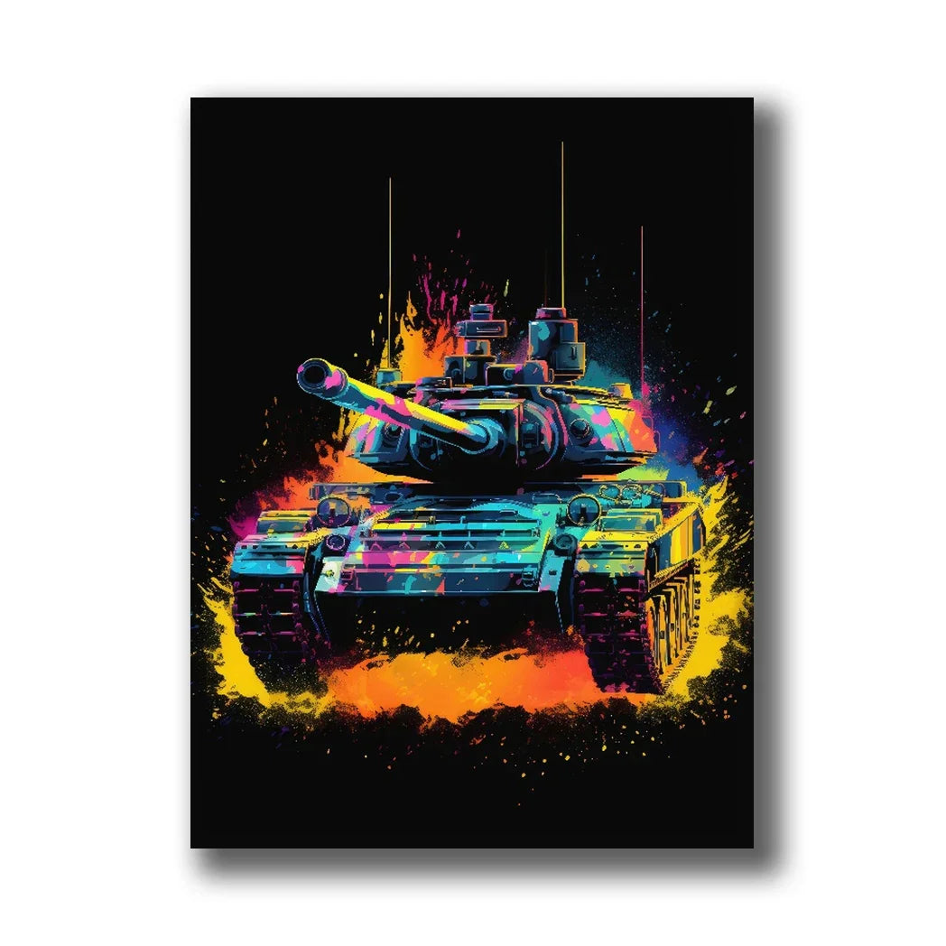 Neon Gaming Canvas Wall Art | Gamepad & Character Poster