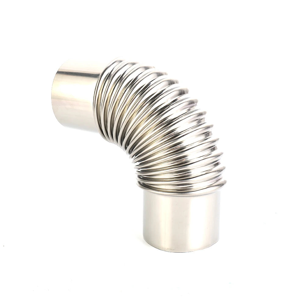 Stainless Steel Stove Pipe Elbow 90 Chimney Liner Bend Multi Flue