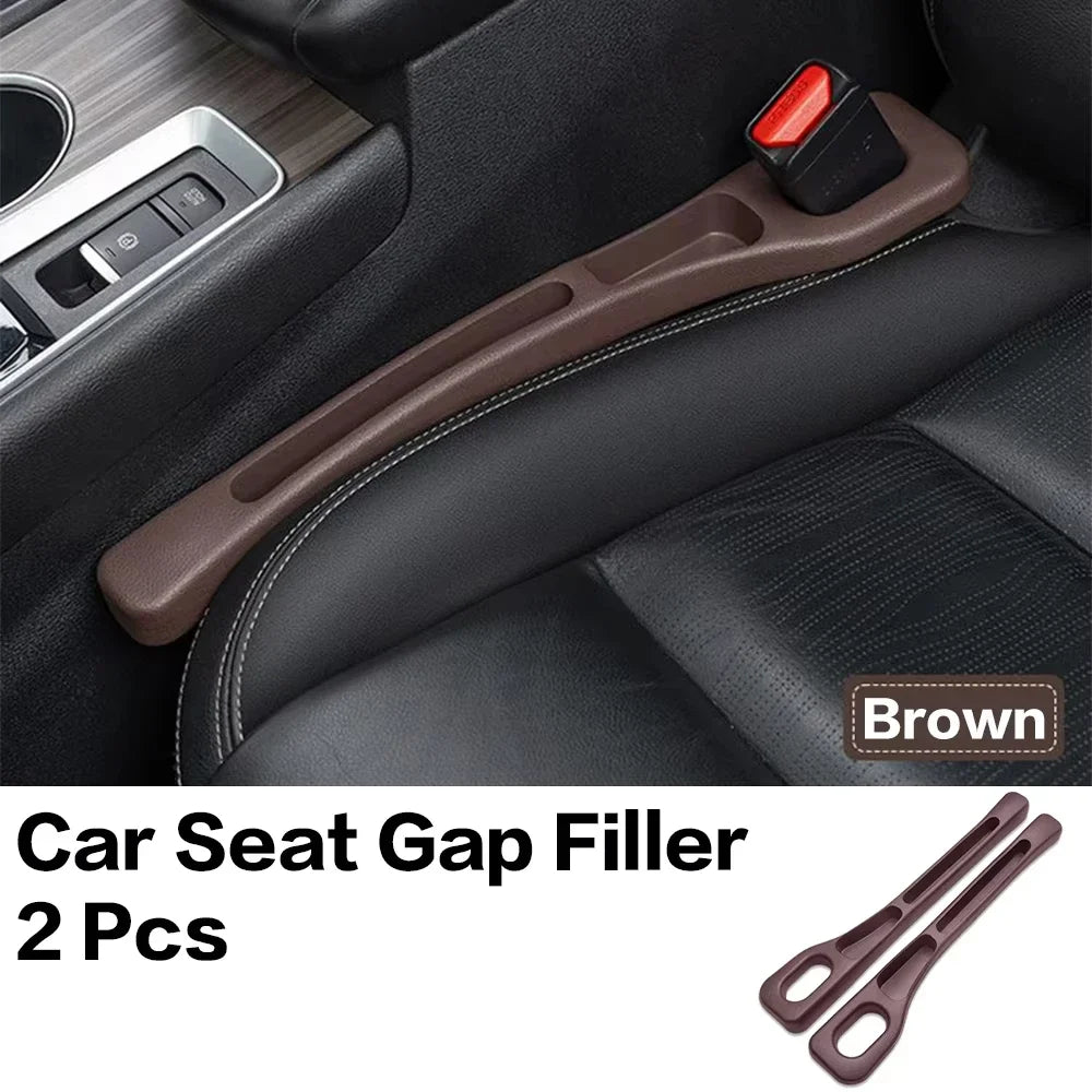 2PCS Car Seat Gap Filler Between Seats Console Organizer Seat Crevice Storage Box Bag Decoration Interior Auto Accessories Peaceful Pleasures Health and Wellness 1pair brown